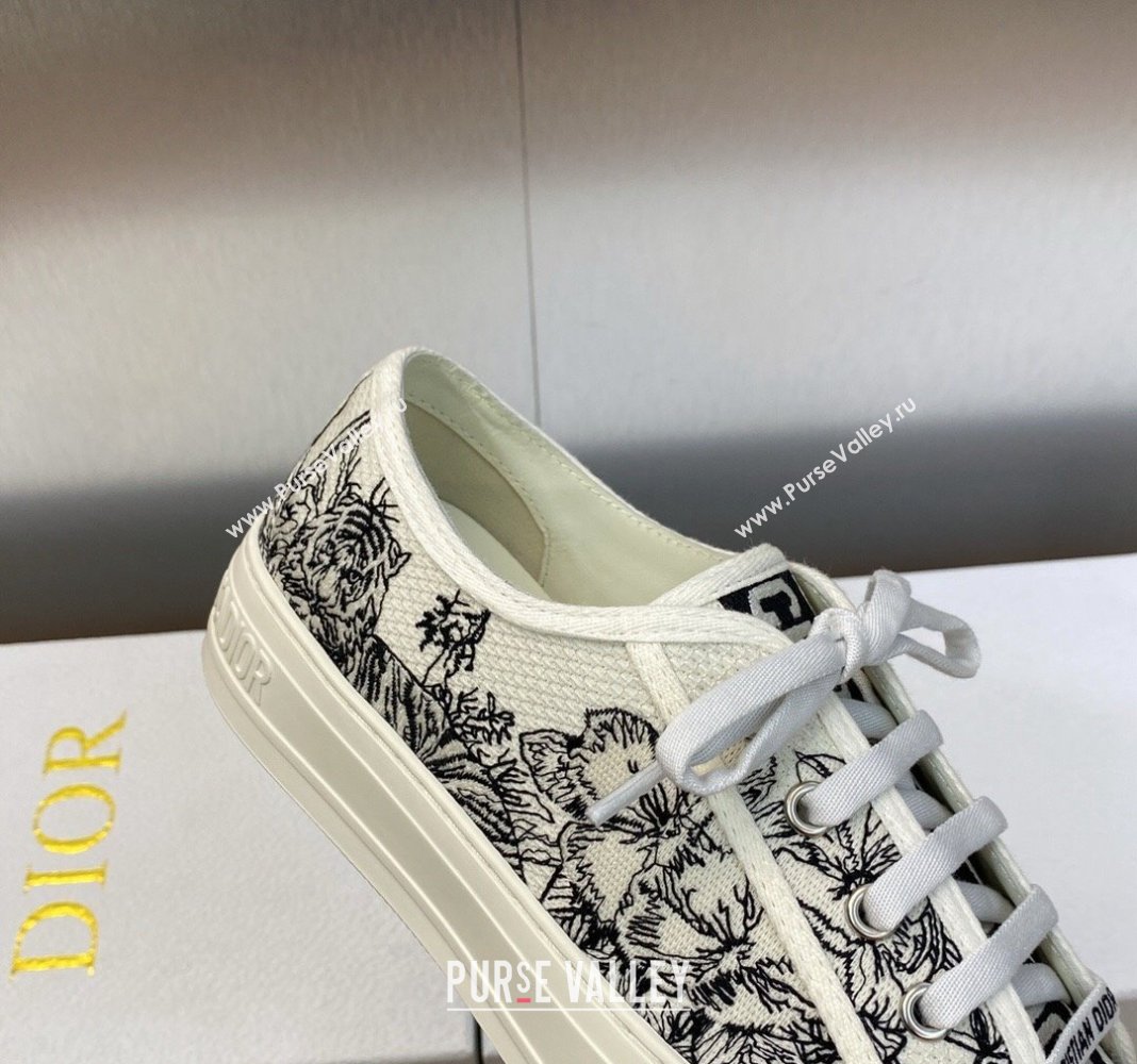 Dior WalknDior Sneakers in Embroidered Cotton Black/White 04 2024 0226 (MD-240226004)