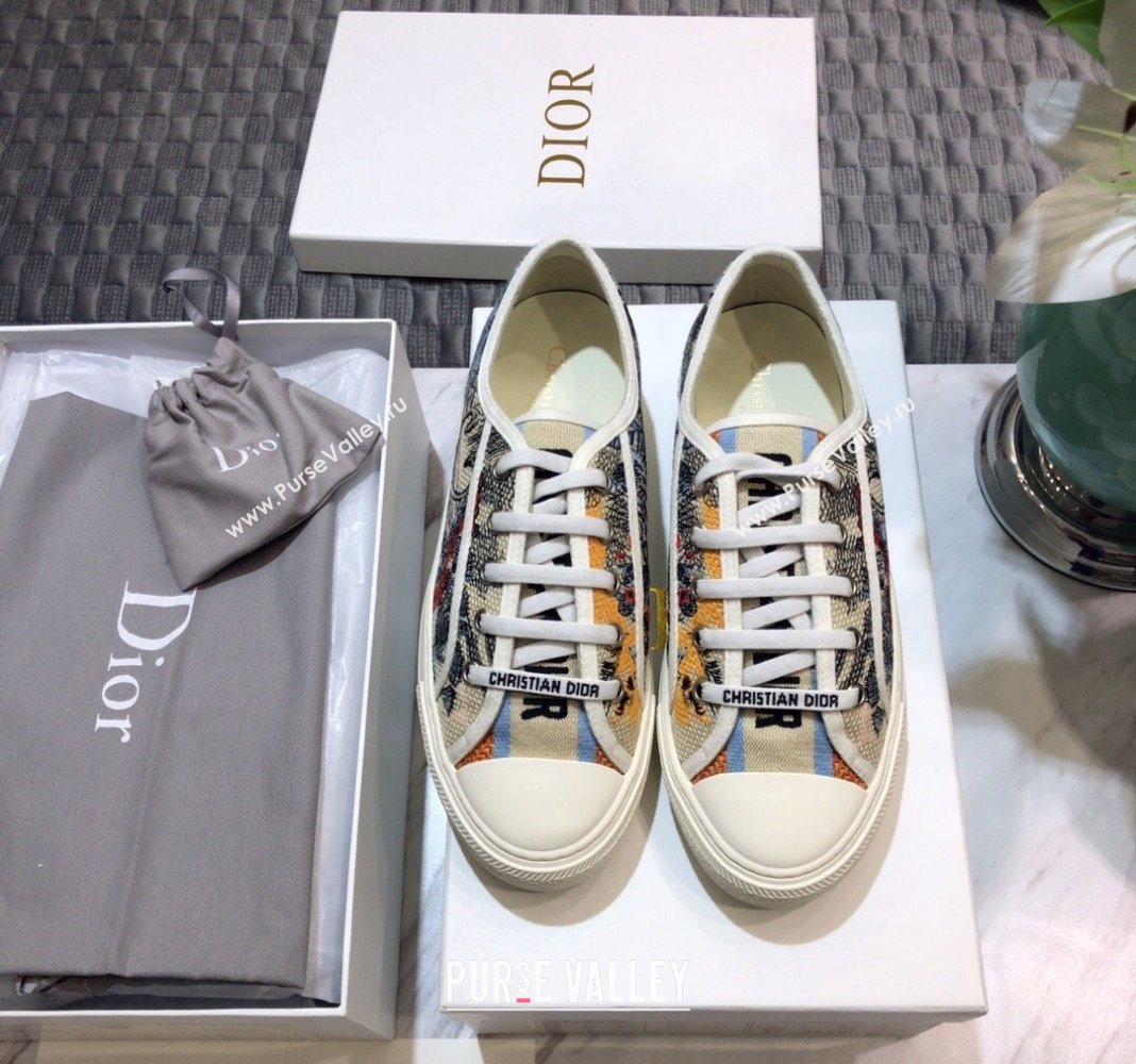 Dior WalknDior Sneakers in Embroidered Cotton Beige 41 2024 0226 (MD-240226041)