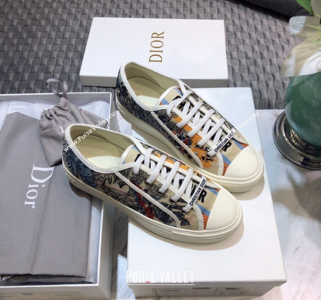 Dior WalknDior Sneakers in Embroidered Cotton Beige 41 2024 0226 (MD-240226041)