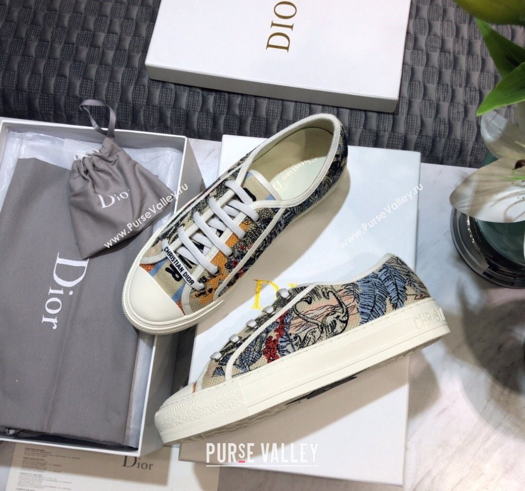 Dior WalknDior Sneakers in Embroidered Cotton Beige 41 2024 0226 (MD-240226041)