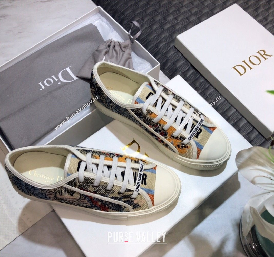 Dior WalknDior Sneakers in Embroidered Cotton Beige 41 2024 0226 (MD-240226041)