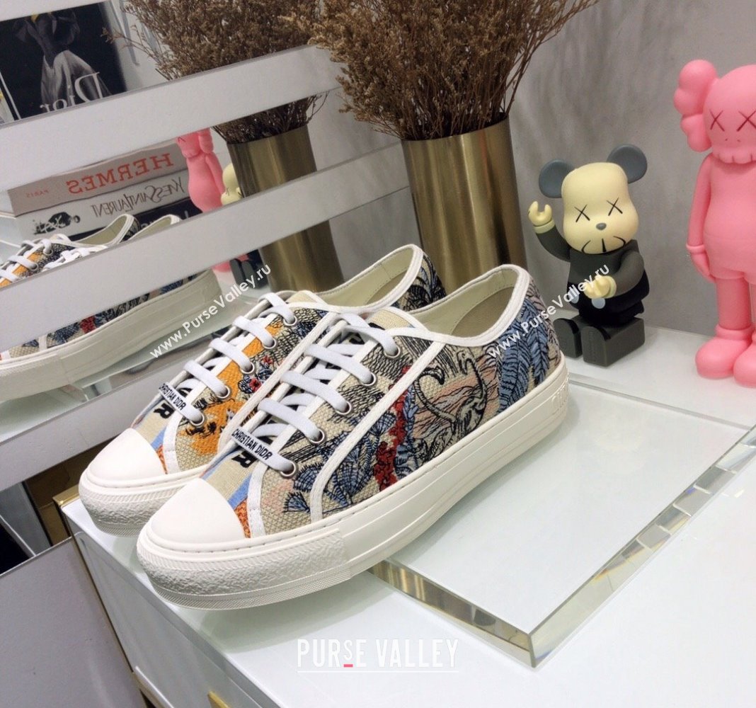 Dior WalknDior Sneakers in Embroidered Cotton Beige 41 2024 0226 (MD-240226041)