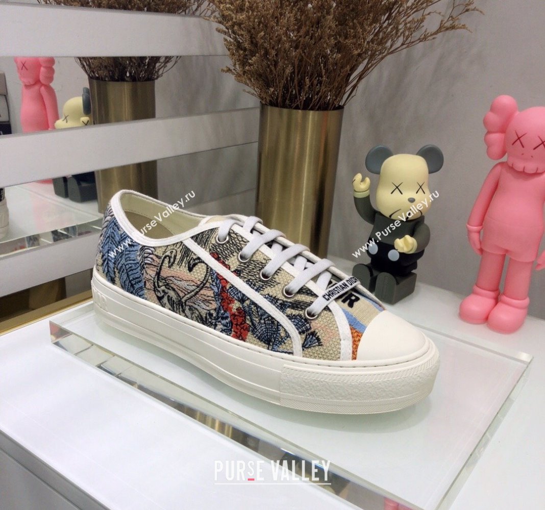 Dior WalknDior Sneakers in Embroidered Cotton Beige 41 2024 0226 (MD-240226041)