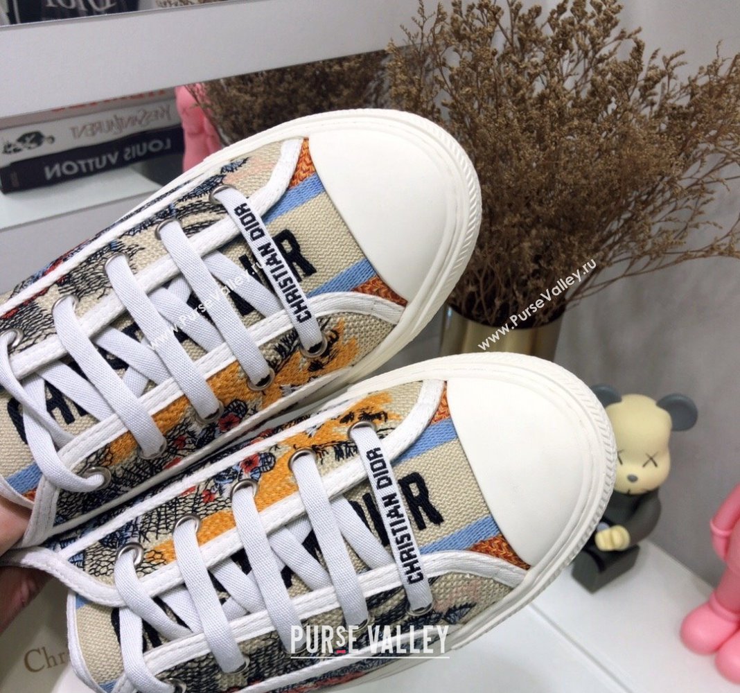 Dior WalknDior Sneakers in Embroidered Cotton Beige 41 2024 0226 (MD-240226041)