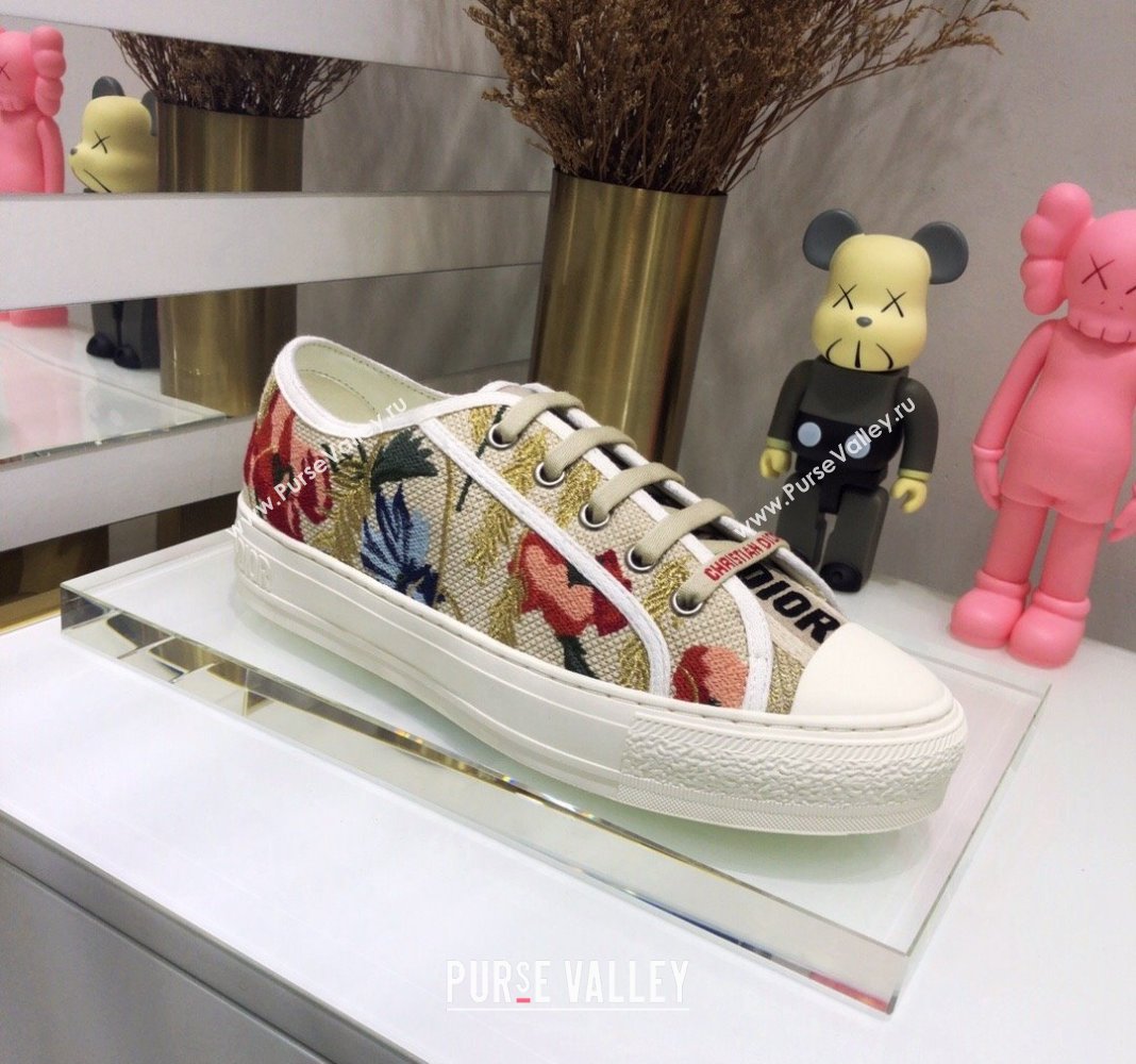 Dior WalknDior Sneakers in Embroidered Cotton Light Beige 42 2024 0226 (MD-240226042)