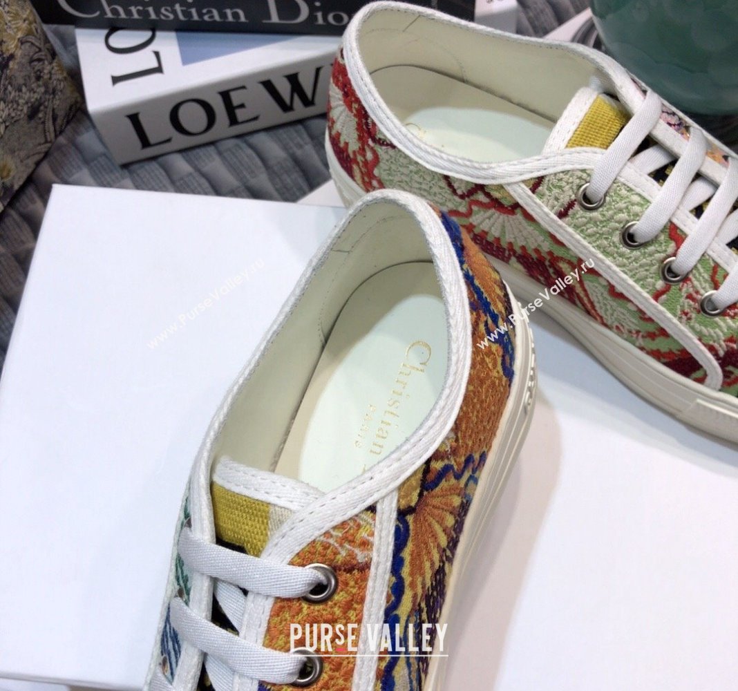 Dior WalknDior Sneakers in Embroidered Cotton Multicolor 43 2024 0226 (MD-240226043)
