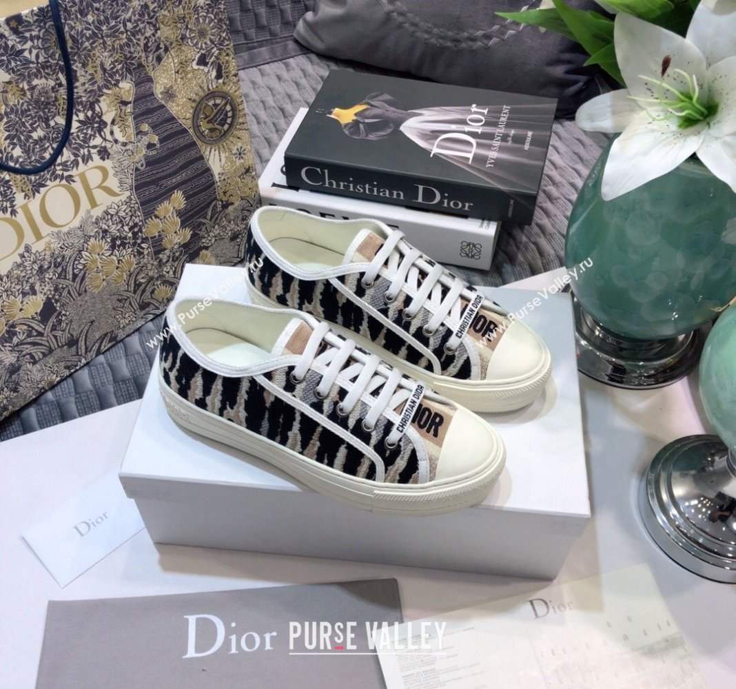 Dior WalknDior Sneakers in Embroidered Cotton Multicolor 44 2024 0226 (MD-240226044)