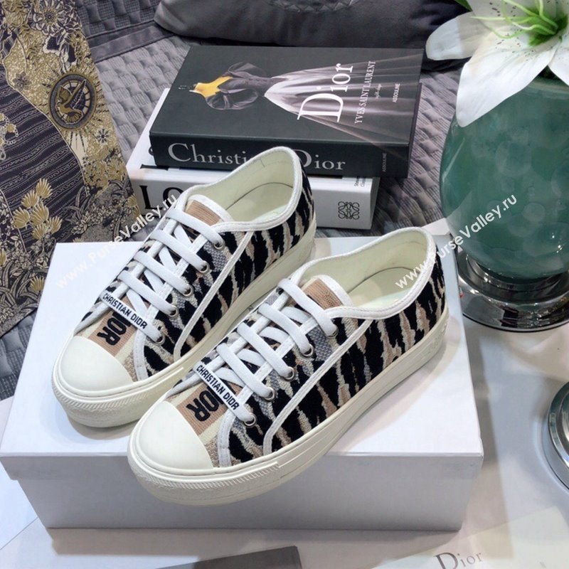 Dior WalknDior Sneakers in Embroidered Cotton Multicolor 44 2024 0226 (MD-240226044)