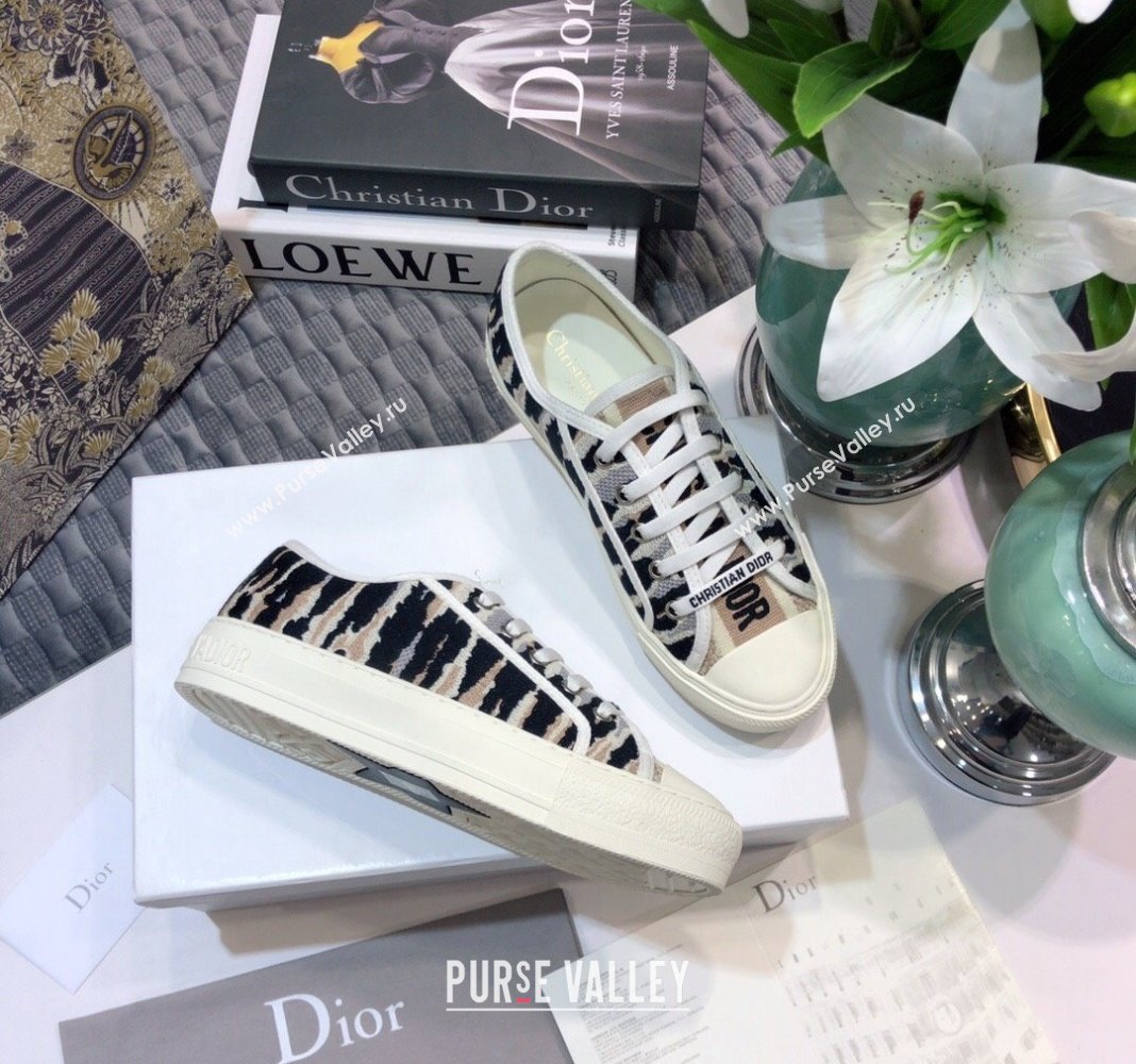 Dior WalknDior Sneakers in Embroidered Cotton Multicolor 44 2024 0226 (MD-240226044)