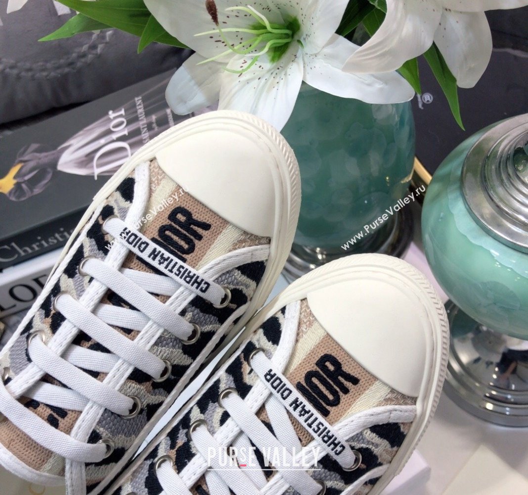 Dior WalknDior Sneakers in Embroidered Cotton Multicolor 44 2024 0226 (MD-240226044)