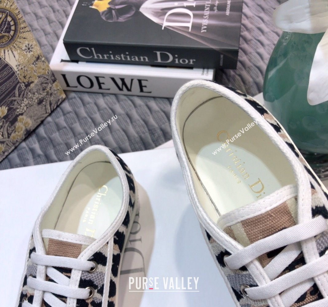 Dior WalknDior Sneakers in Embroidered Cotton Multicolor 44 2024 0226 (MD-240226044)