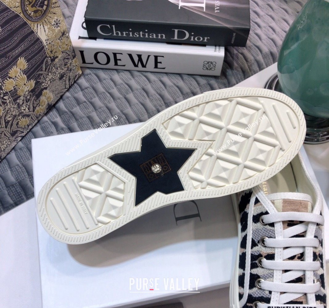 Dior WalknDior Sneakers in Embroidered Cotton Multicolor 44 2024 0226 (MD-240226044)