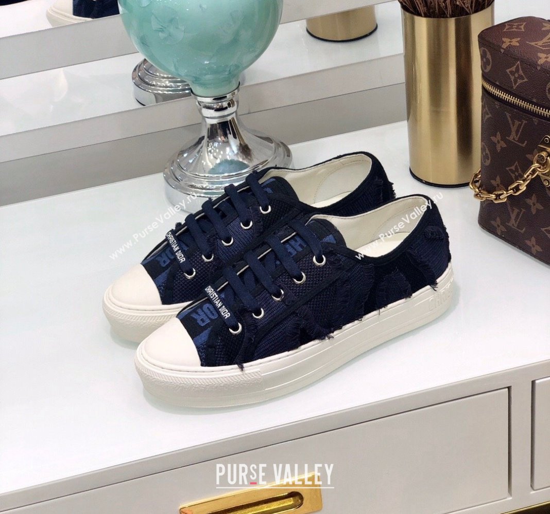 Dior WalknDior Sneakers in Fringe Cotton Dark Blue 2024 0226 (MD-240226049)