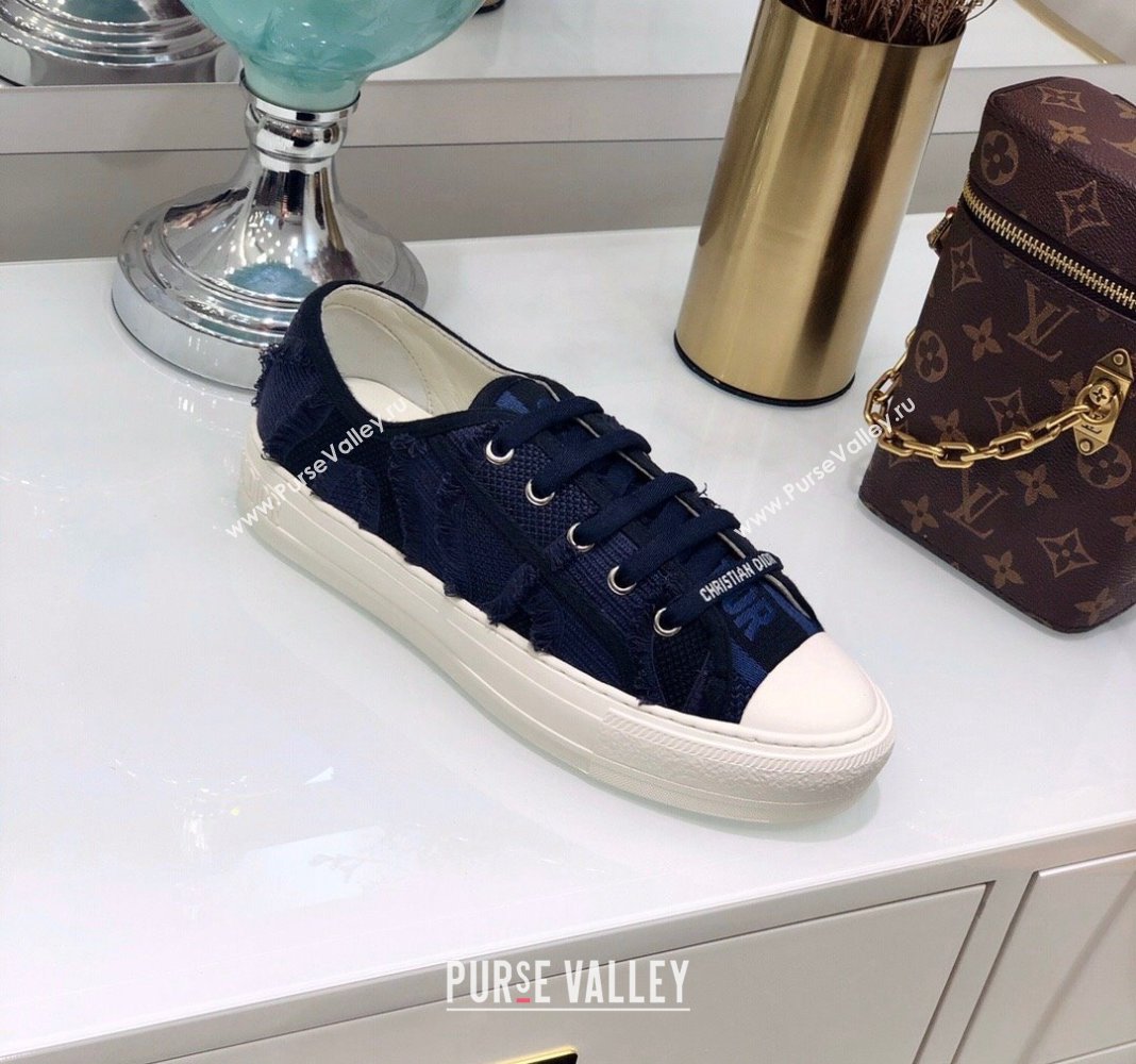 Dior WalknDior Sneakers in Fringe Cotton Dark Blue 2024 0226 (MD-240226049)