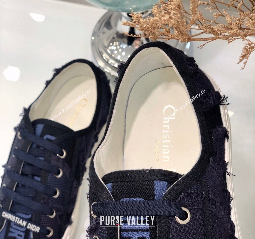 Dior WalknDior Sneakers in Fringe Cotton Dark Blue 2024 0226 (MD-240226049)
