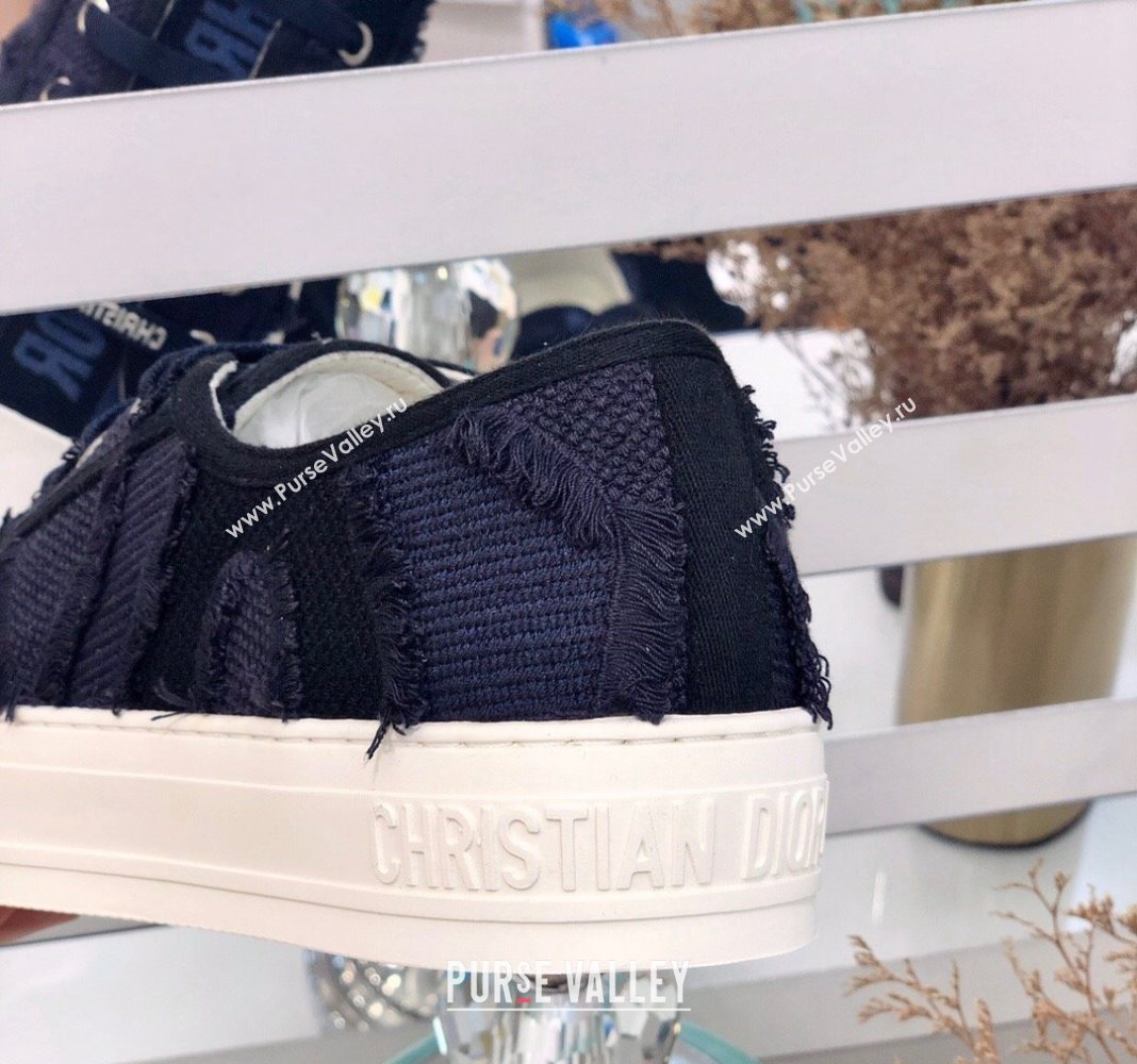 Dior WalknDior Sneakers in Fringe Cotton Dark Blue 2024 0226 (MD-240226049)