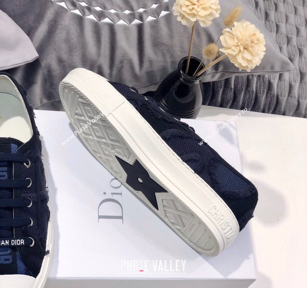 Dior WalknDior Sneakers in Fringe Cotton Dark Blue 2024 0226 (MD-240226049)