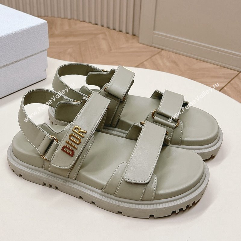 Dior Dioract Flat Strap Sandal in Grey Calfskin 2024 0226 (MD-240226065)