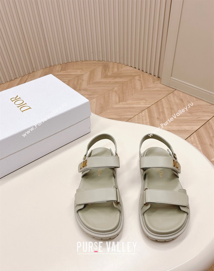 Dior Dioract Flat Strap Sandal in Grey Calfskin 2024 0226 (MD-240226065)