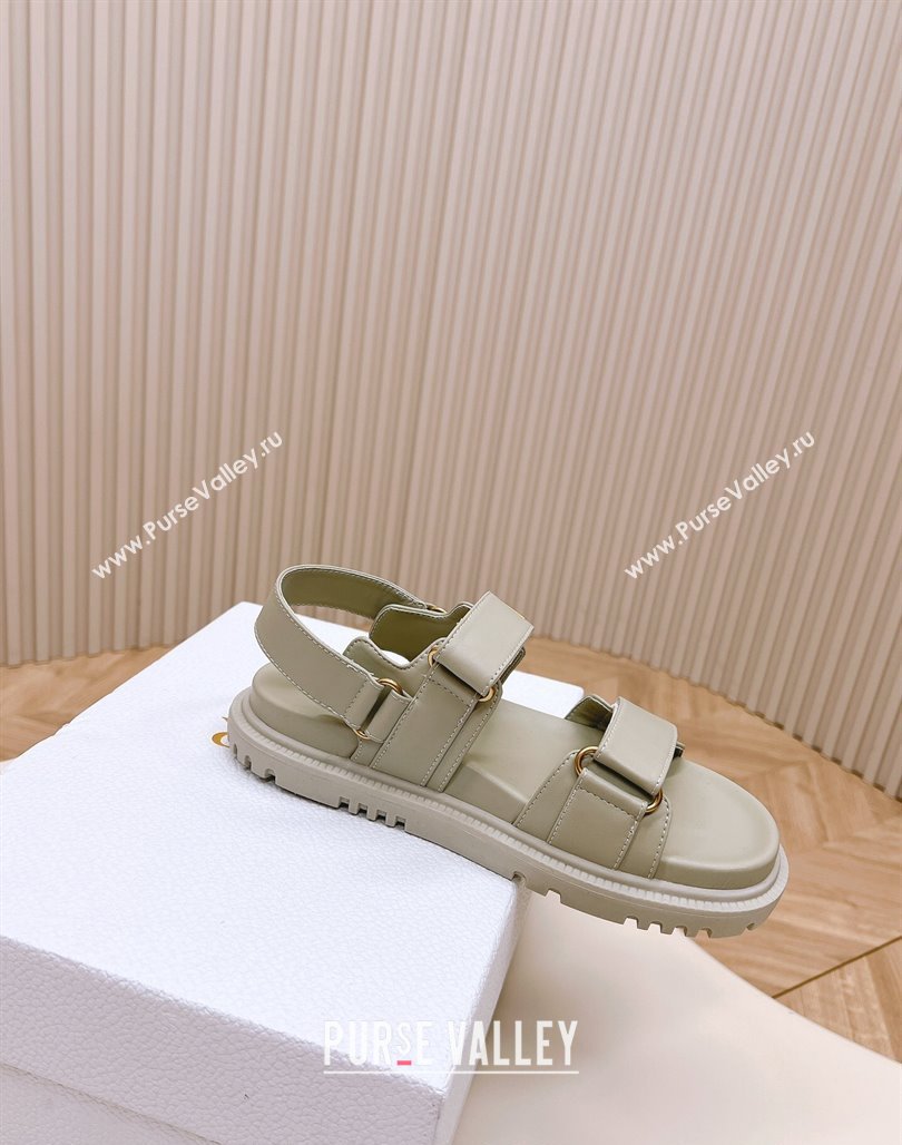 Dior Dioract Flat Strap Sandal in Grey Calfskin 2024 0226 (MD-240226065)