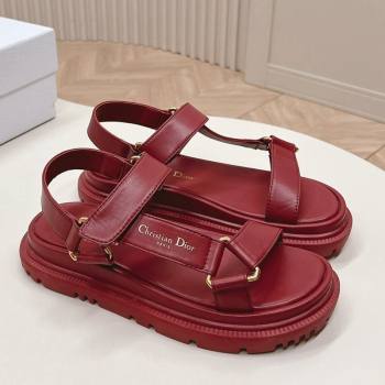 Dior D-Wave Sandal in Calfskin Red 2024 0226 (MD-240226070)