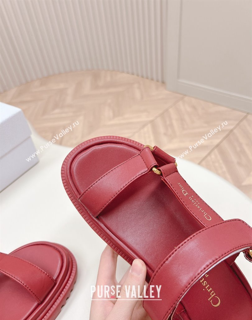 Dior D-Wave Sandal in Calfskin Red 2024 0226 (MD-240226070)