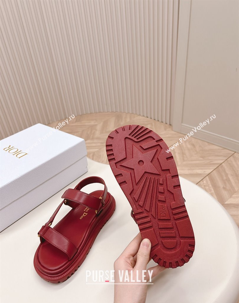 Dior D-Wave Sandal in Calfskin Red 2024 0226 (MD-240226070)