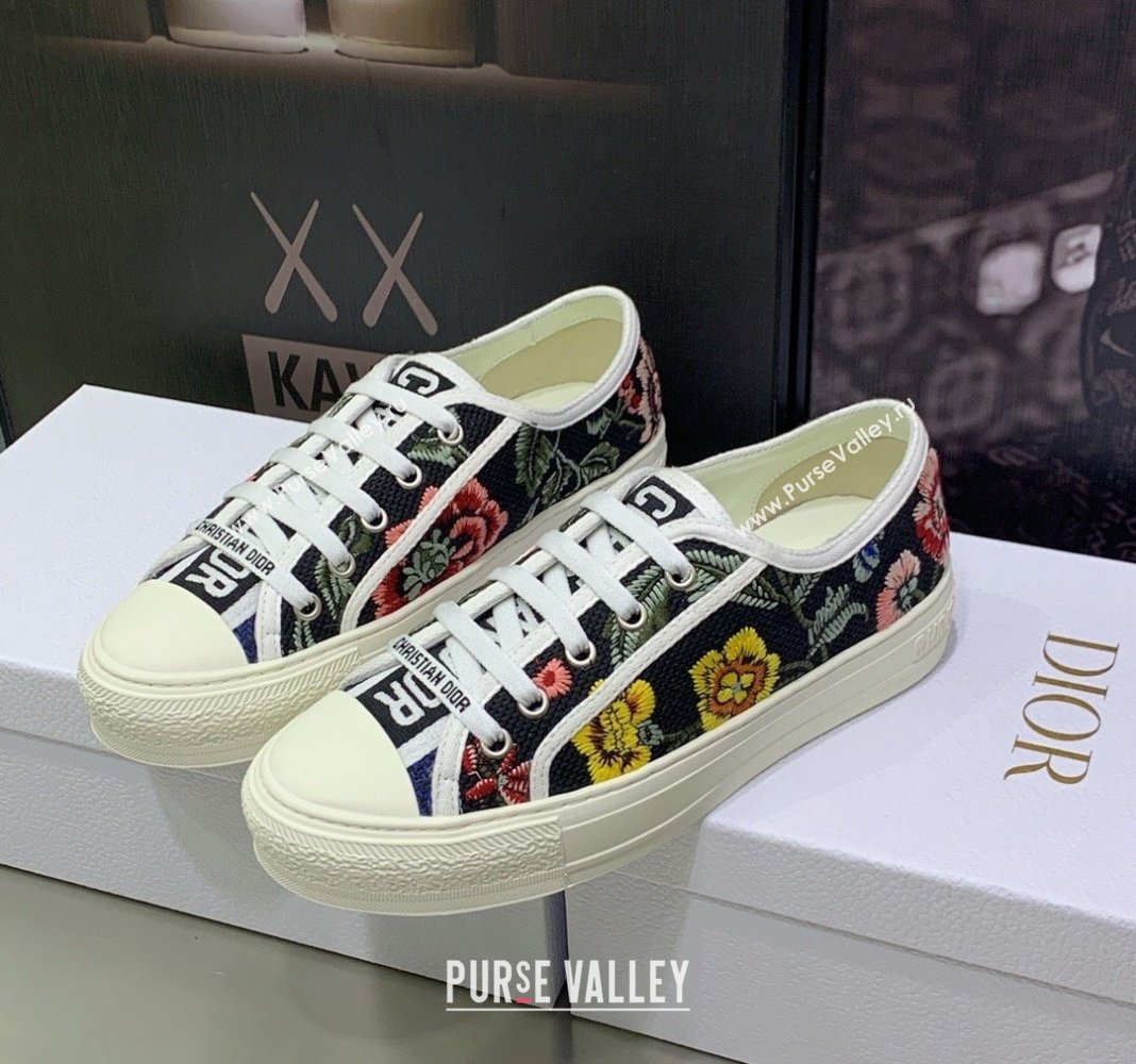 Dior WalknDior Sneakers in Embroidered Cotton Black 08 2024 0226 (MD-240226008)