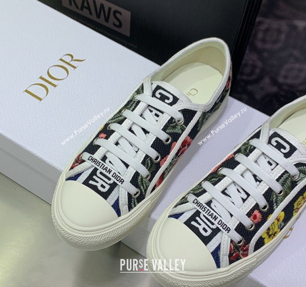 Dior WalknDior Sneakers in Embroidered Cotton Black 08 2024 0226 (MD-240226008)