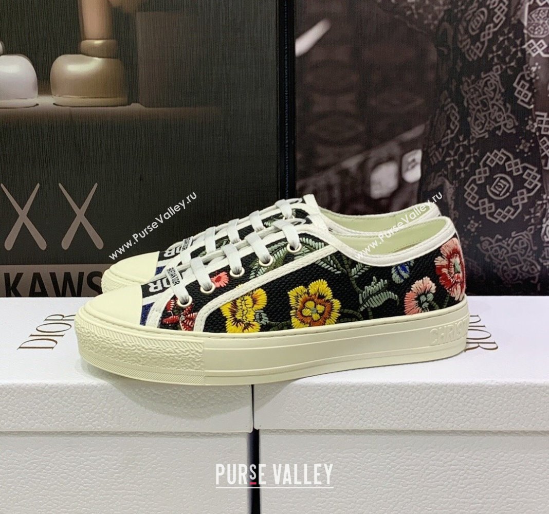 Dior WalknDior Sneakers in Embroidered Cotton Black 08 2024 0226 (MD-240226008)