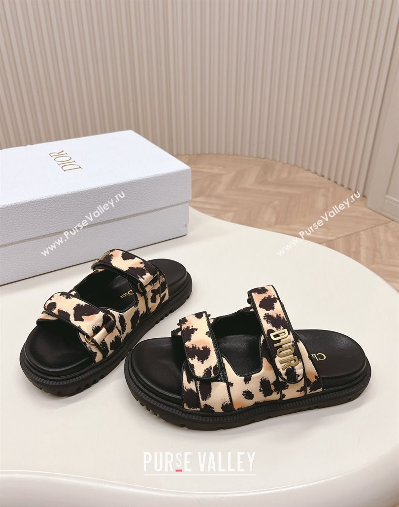 Dior Dioract Slide Sandals in Printed Canvas Beige/Black 2024 0226 (MD-240226073)