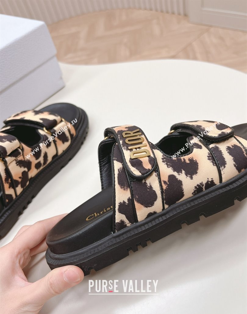 Dior Dioract Slide Sandals in Printed Canvas Beige/Black 2024 0226 (MD-240226073)