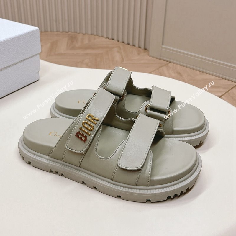 Dior Dioract Slide Sandals in Calfskin Grey 2024 0226 (MD-240226075)