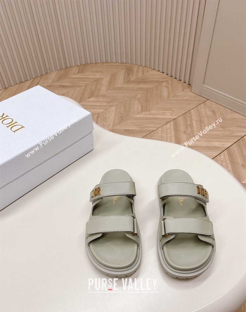 Dior Dioract Slide Sandals in Calfskin Grey 2024 0226 (MD-240226075)