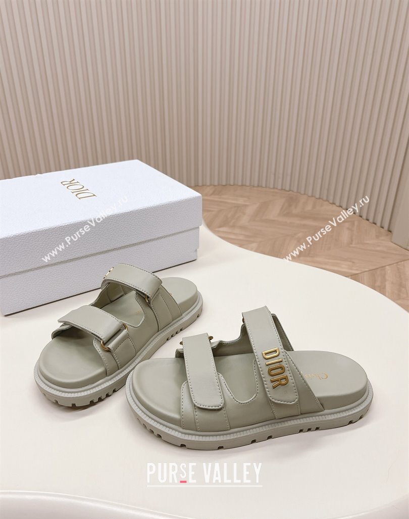 Dior Dioract Slide Sandals in Calfskin Grey 2024 0226 (MD-240226075)