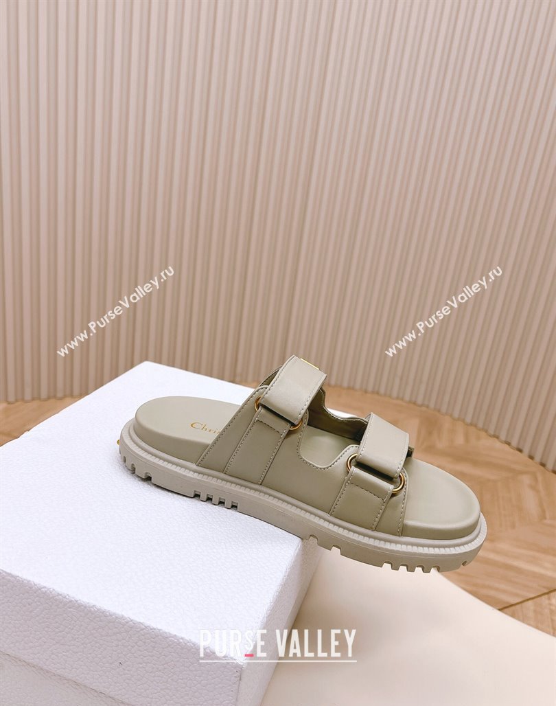 Dior Dioract Slide Sandals in Calfskin Grey 2024 0226 (MD-240226075)