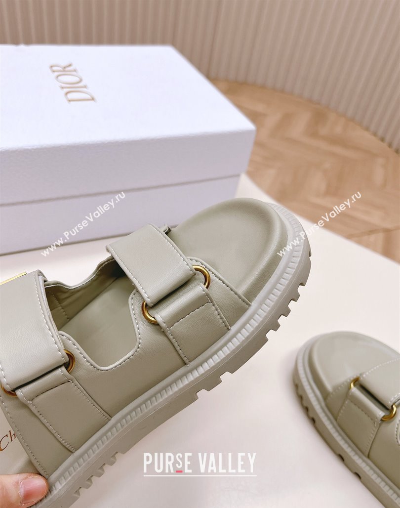 Dior Dioract Slide Sandals in Calfskin Grey 2024 0226 (MD-240226075)