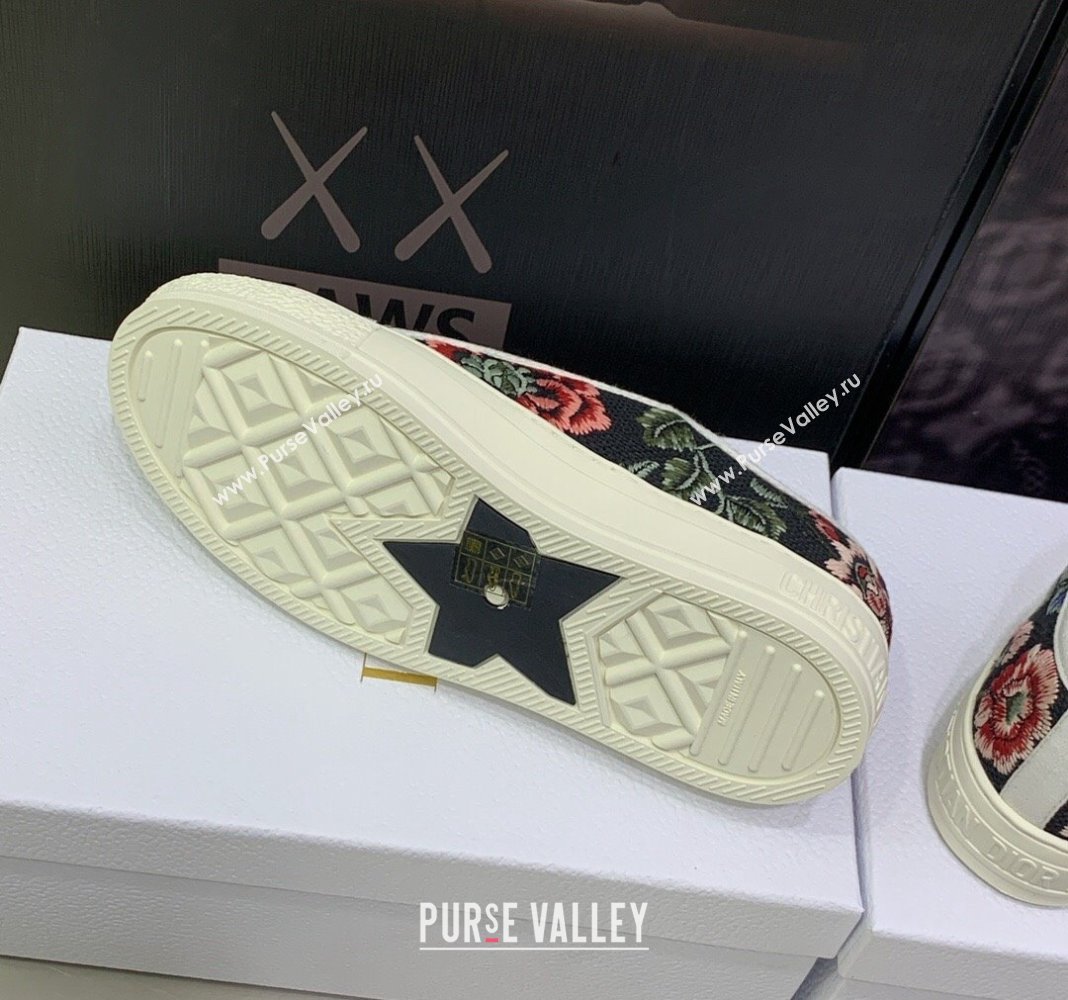 Dior WalknDior Sneakers in Embroidered Cotton Black 08 2024 0226 (MD-240226008)