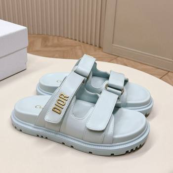 Dior Dioract Slide Sandals in Calfskin Light Blue 2024 0226 (MD-240226077)