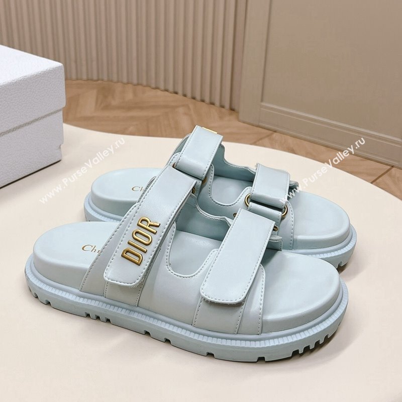 Dior Dioract Slide Sandals in Calfskin Light Blue 2024 0226 (MD-240226077)