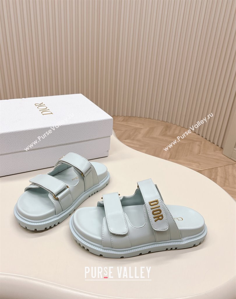 Dior Dioract Slide Sandals in Calfskin Light Blue 2024 0226 (MD-240226077)