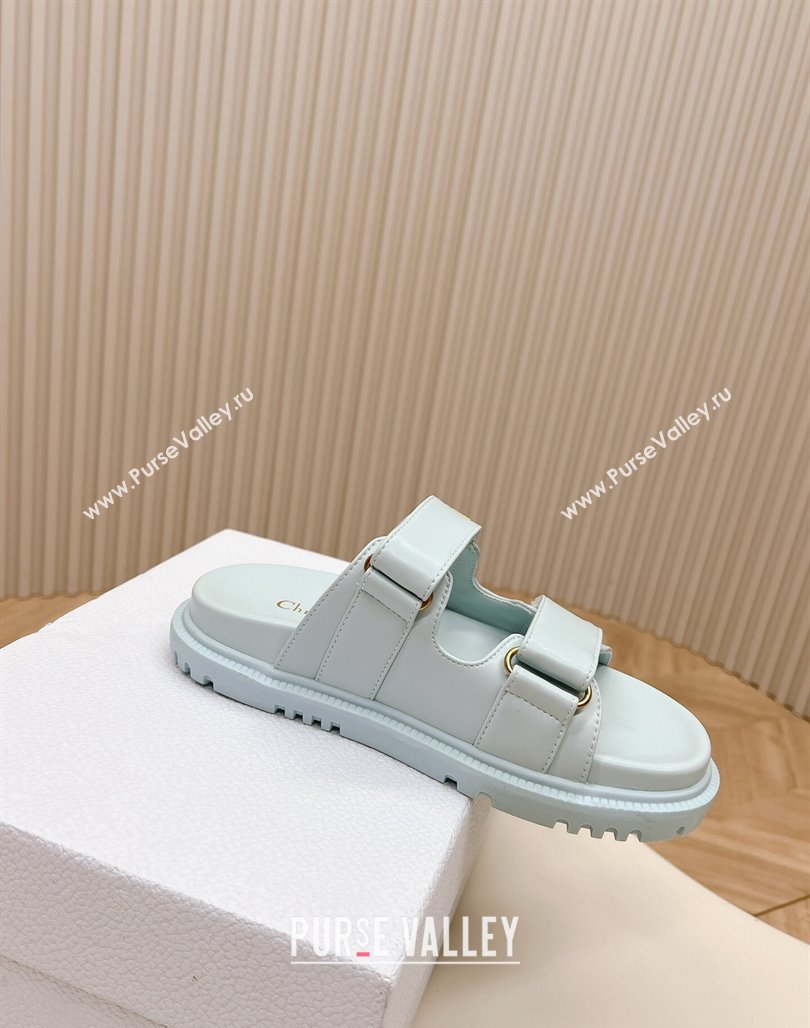 Dior Dioract Slide Sandals in Calfskin Light Blue 2024 0226 (MD-240226077)
