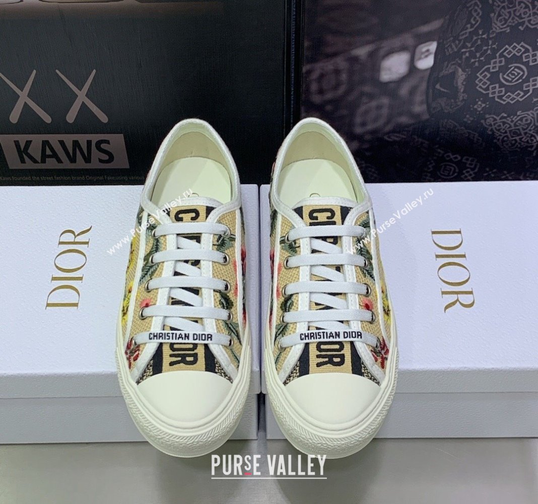 Dior WalknDior Sneakers in Embroidered Cotton Beige 09 2024 0226 (MD-240226009)