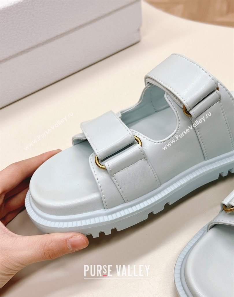 Dior Dioract Slide Sandals in Calfskin Light Blue 2024 0226 (MD-240226077)