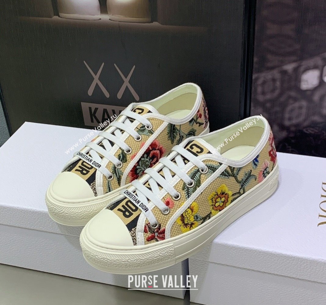 Dior WalknDior Sneakers in Embroidered Cotton Beige 09 2024 0226 (MD-240226009)