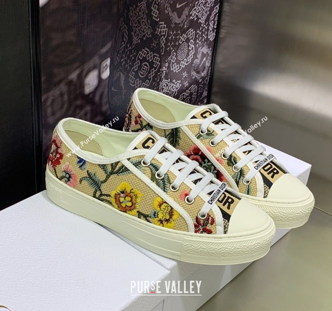 Dior WalknDior Sneakers in Embroidered Cotton Beige 09 2024 0226 (MD-240226009)