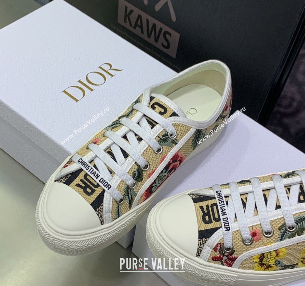 Dior WalknDior Sneakers in Embroidered Cotton Beige 09 2024 0226 (MD-240226009)