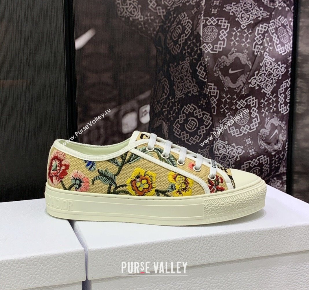 Dior WalknDior Sneakers in Embroidered Cotton Beige 09 2024 0226 (MD-240226009)