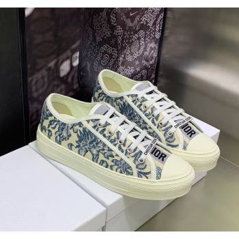 Dior WalknDior Sneakers in Embroidered Cotton Denim Blue 10 2024 0226 (MD-240226010)