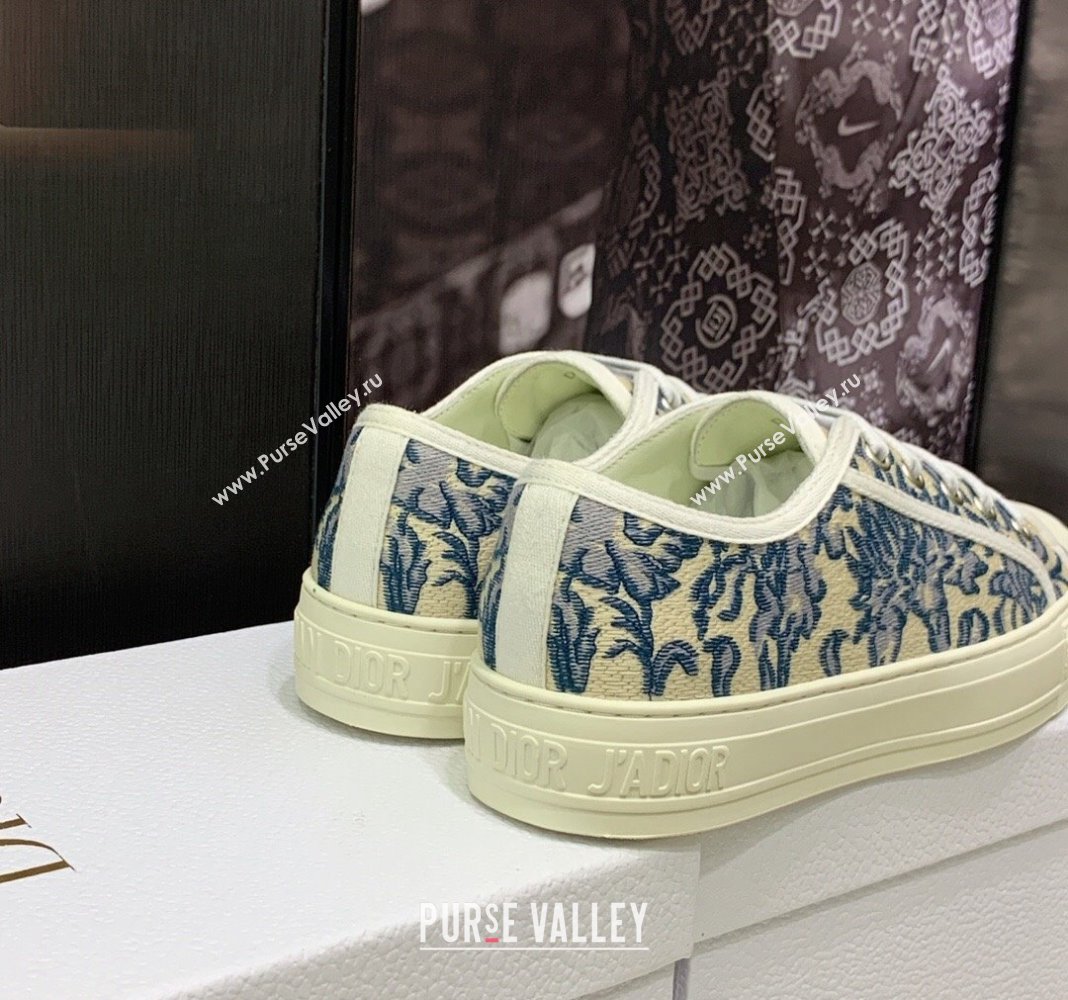 Dior WalknDior Sneakers in Embroidered Cotton Denim Blue 10 2024 0226 (MD-240226010)